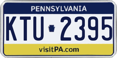 PA license plate KTU2395