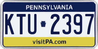 PA license plate KTU2397