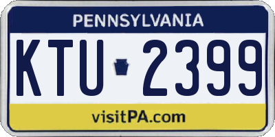 PA license plate KTU2399
