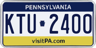 PA license plate KTU2400