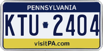 PA license plate KTU2404