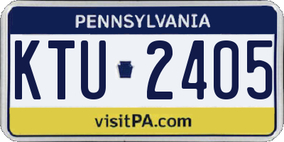 PA license plate KTU2405