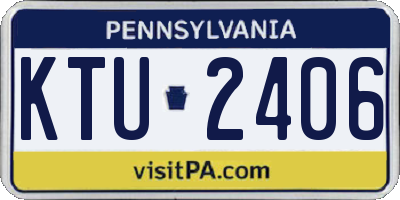 PA license plate KTU2406