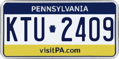 PA license plate KTU2409