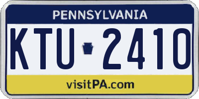 PA license plate KTU2410