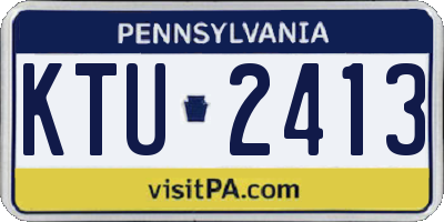 PA license plate KTU2413