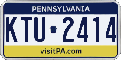 PA license plate KTU2414