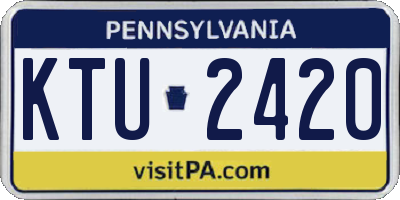 PA license plate KTU2420