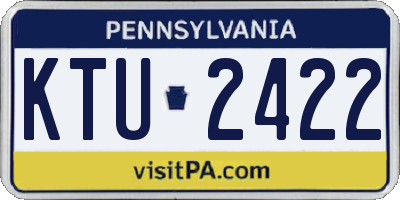 PA license plate KTU2422
