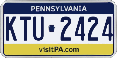 PA license plate KTU2424