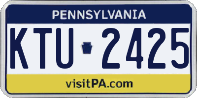 PA license plate KTU2425