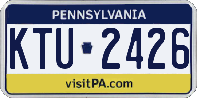 PA license plate KTU2426