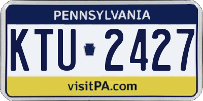 PA license plate KTU2427