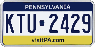 PA license plate KTU2429