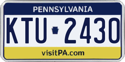 PA license plate KTU2430