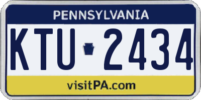 PA license plate KTU2434