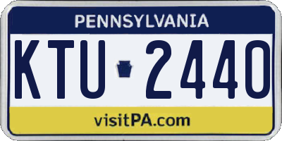 PA license plate KTU2440