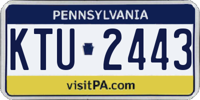 PA license plate KTU2443