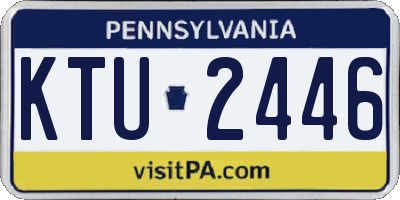 PA license plate KTU2446