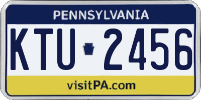 PA license plate KTU2456