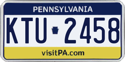 PA license plate KTU2458