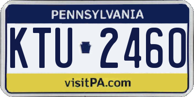 PA license plate KTU2460