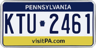 PA license plate KTU2461