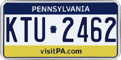 PA license plate KTU2462