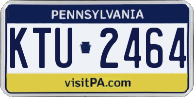 PA license plate KTU2464
