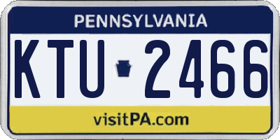 PA license plate KTU2466