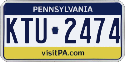 PA license plate KTU2474