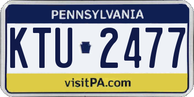 PA license plate KTU2477