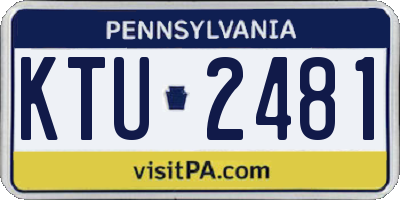 PA license plate KTU2481