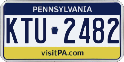 PA license plate KTU2482
