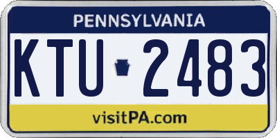 PA license plate KTU2483