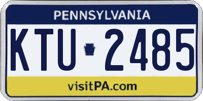 PA license plate KTU2485