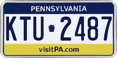 PA license plate KTU2487