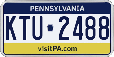 PA license plate KTU2488