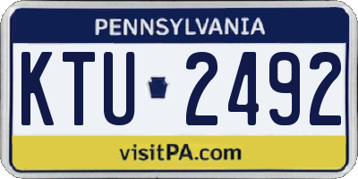 PA license plate KTU2492