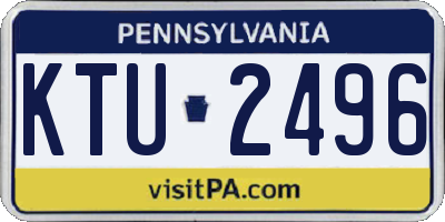 PA license plate KTU2496
