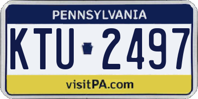 PA license plate KTU2497