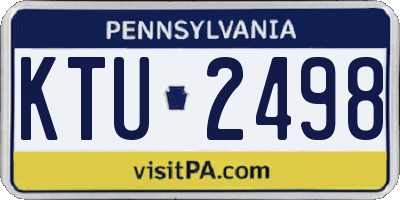 PA license plate KTU2498