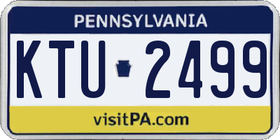 PA license plate KTU2499