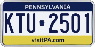 PA license plate KTU2501