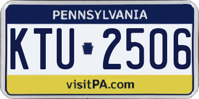 PA license plate KTU2506
