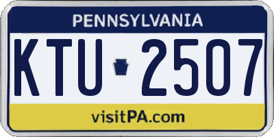 PA license plate KTU2507
