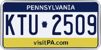 PA license plate KTU2509