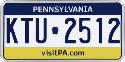 PA license plate KTU2512