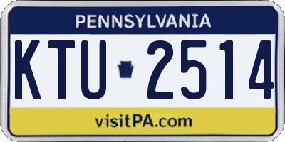 PA license plate KTU2514