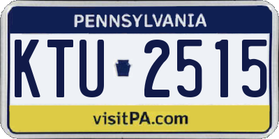 PA license plate KTU2515